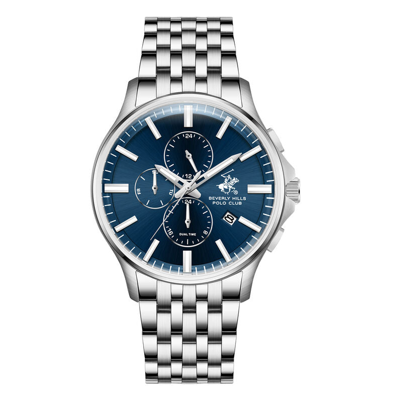 Beverly Hills Polo Club, Men's, Analog Watch, Blue Dial, with Stainless Steel Band, BH-BP3852X.390