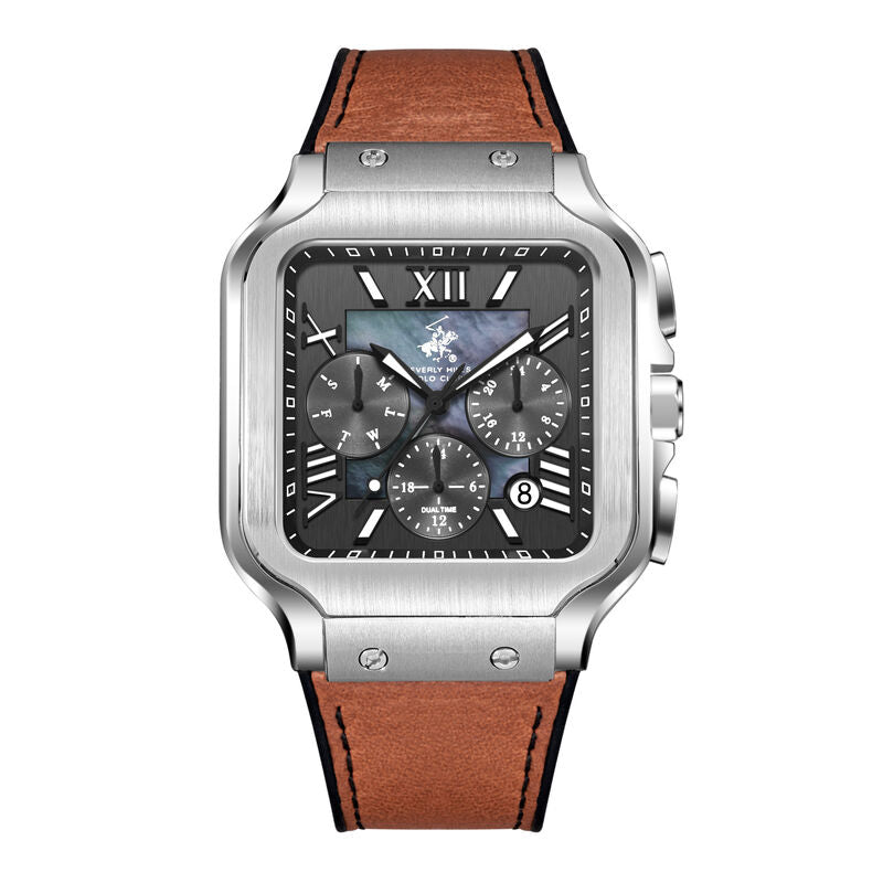 Beverly Hills Polo Club, Men's, Analog Watch, Brown Dial, with Leather Band, BH-BP3854X.364