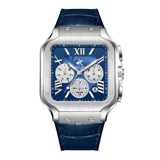 Beverly Hills Polo Club, Men's, Analog Watch, Blue Dial, with Leather Band, BH-BP3854X.399
