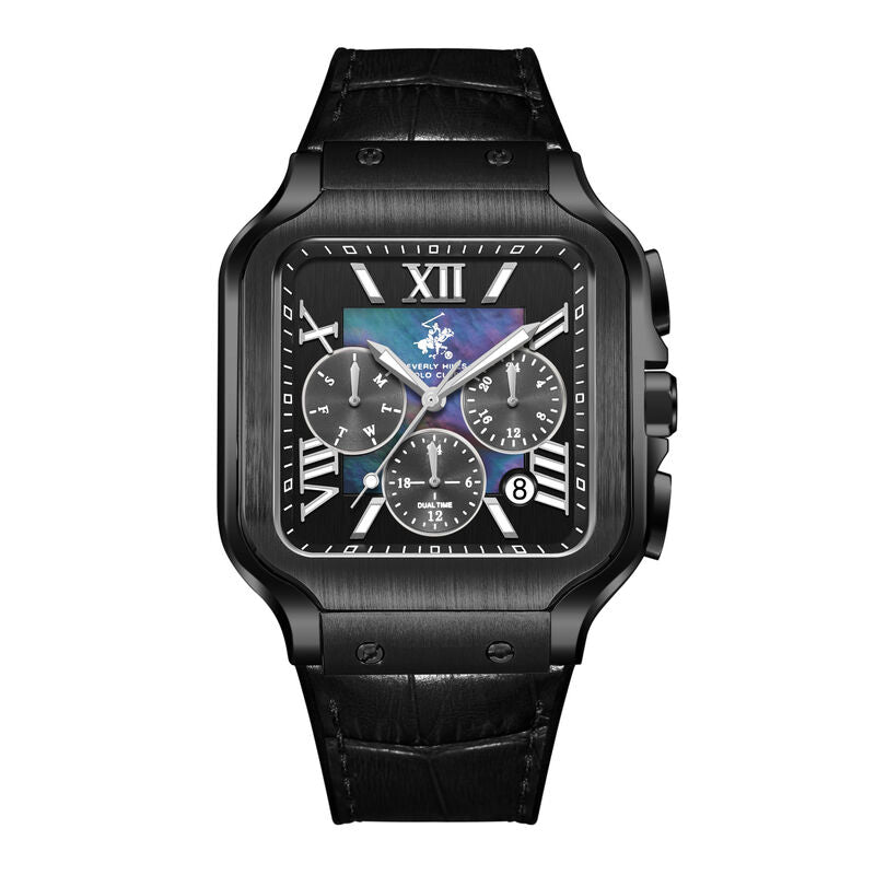 Beverly Hills Polo Club, Men's, Analog Watch, Black Dial, with Leather Band, BH-BP3854X.651