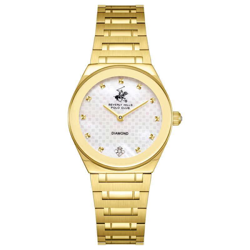 Beverly Hills Polo Club, Men's, Analog Watch, Gold Dial, with Stainless Steel Band, BH-BP3866C.120