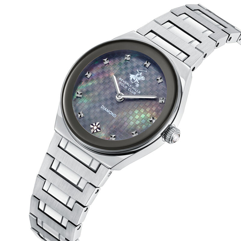 Beverly Hills Polo Club, Men's, Analog Watch, Black Dial, with Stainless Steel Band, BH-BP3866C.350