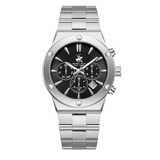 Beverly Hills Polo Club, Men's, Analog Watch, Black Dial, with Stainless Steel Band, BH-BP3871X.350