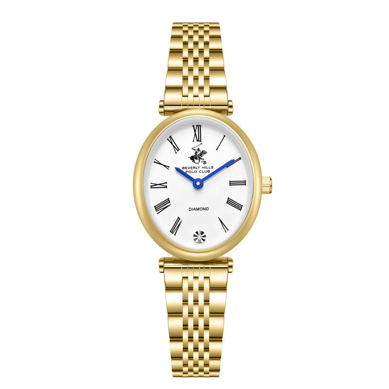 Beverly Hills Polo Club, Men's, Analog Watch, Gold Dial, with Stainless Steel Band, BH-BP3872X.130