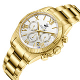Beverly Hills Polo Club, Men's, Analog Watch, Gold Dial, with Stainless Steel Band, BH-BP3874X.130