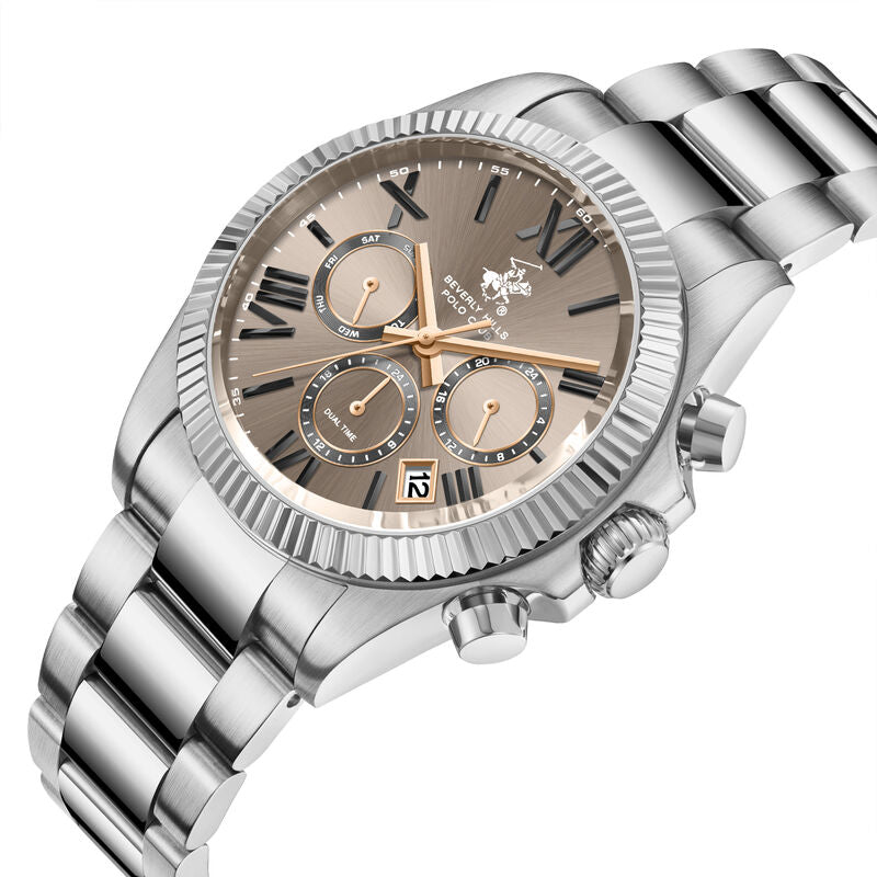 Beverly Hills Polo Club BH-BP3874X.360 grey dial watch with Stainless Steel strap