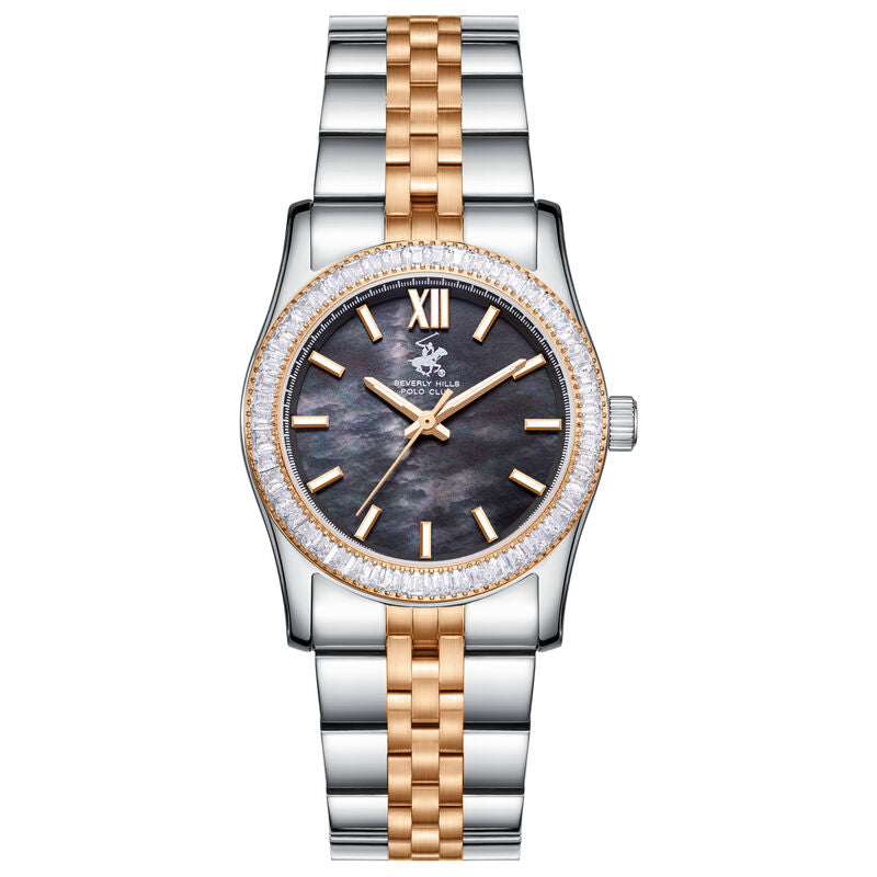 Beverly Hills Polo Club, Men's, Analog Watch, Black Dial, with Stainless Steel Band, BH-BP3875C.560