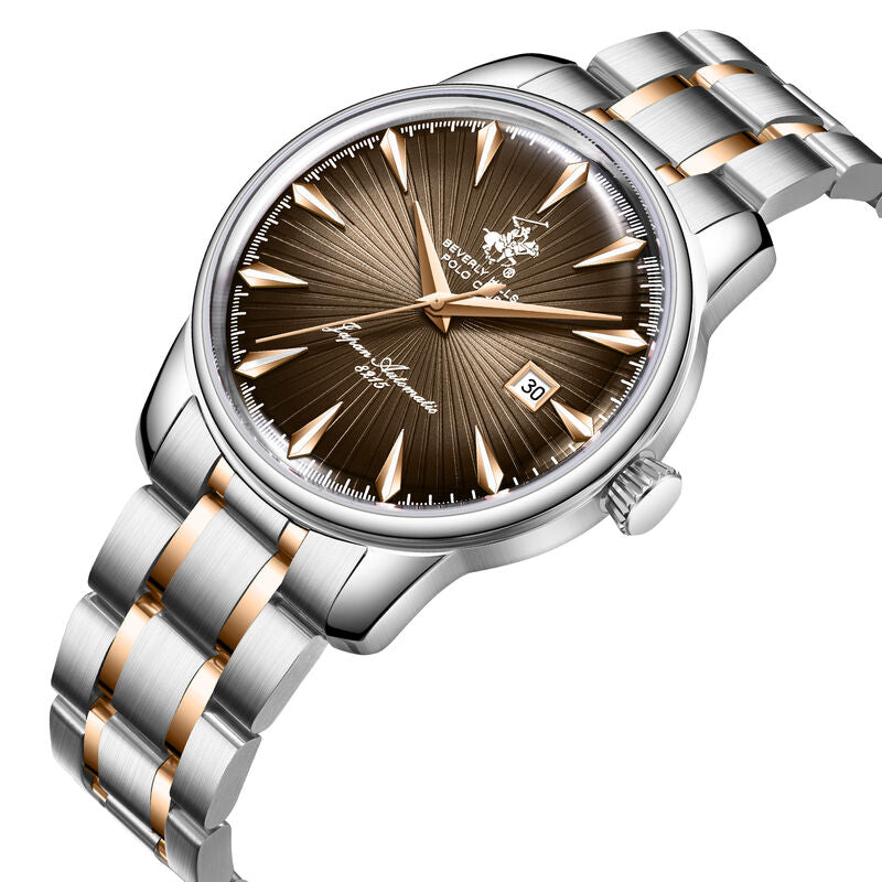 Beverly Hills Polo Club, Men's, Analog Watch, Gold Dial, with Stainless Steel Band, BH-BP3880X.550