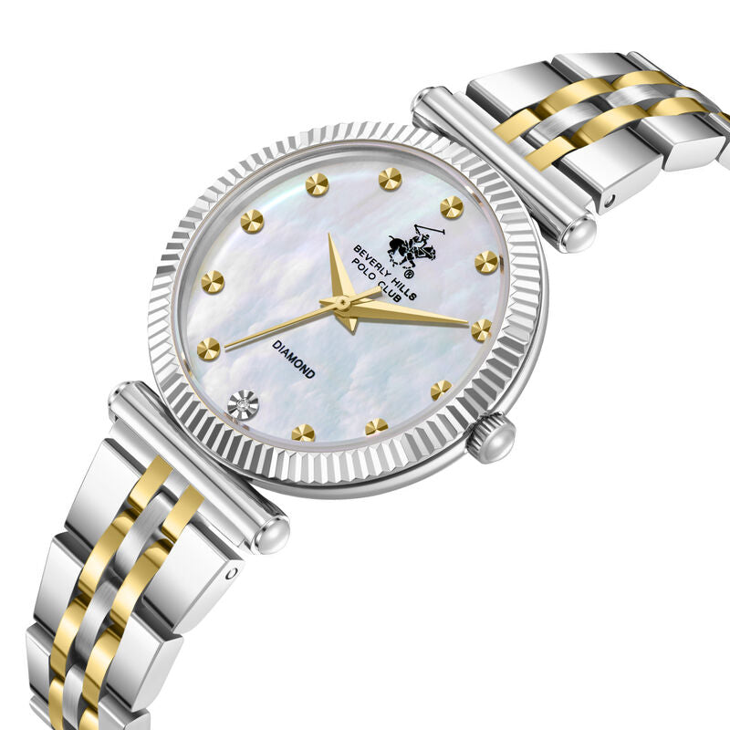 Beverly Hills Polo Club BH-BP3881X.220 mother-of-pearl dial watch with Stainless Steel strap