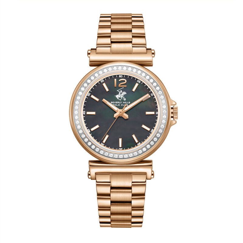Beverly Hills Polo Club women analog watch, mother-of-pearl dial with rose gold stainless steel band, model BH-BP3882X.550, Bahrain