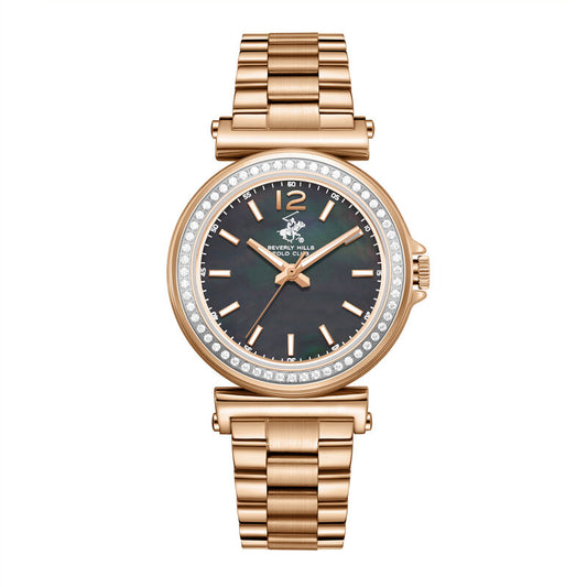 Beverly Hills Polo Club, Men's, Analog Watch, Black Dial, with Stainless Steel Band, BH-BP3882X.550