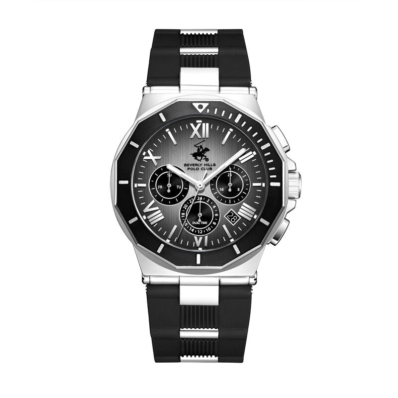 Beverly Hills Polo Club, Men's, Analog Watch, Black Dial, with Silicone Band, BH-BP3887X.351