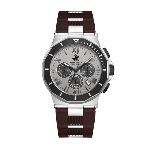 Beverly Hills Polo Club, Men's, Analog Watch, Brown Dial, with Silicone Band, BH-BP3887X.361