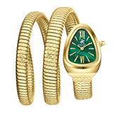 Beverly Hills Polo Club Women's Analog Watch with Green Dial and Gold Stainless Steel Band, BP3888C.170