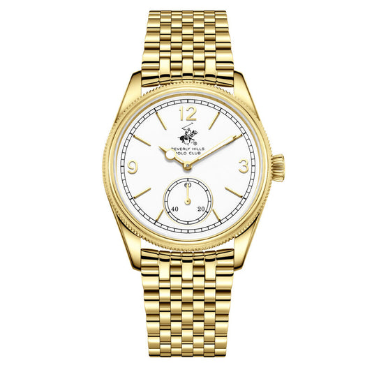 Beverly Hills Polo Club, Men's, Analog Watch, Gold Dial, with Stainless Steel Band, BH-BP3890X.130