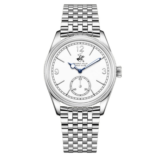Beverly Hills Polo Club, Men's, Analog Watch, White Dial, with Stainless Steel Band, BH-BP3890X.330