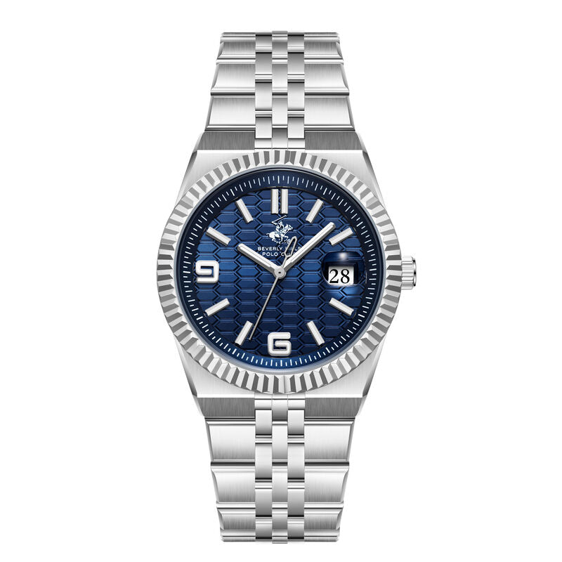 Beverly Hills Polo Club, Men's, Analog Watch, Blue Dial, with Stainless Steel Band, BH-BP3891X.390