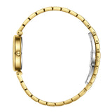 Beverly Hills Polo Club Women's Diamond Accent Analog Watch with White Mother of Pearl Dial and Gold Stainless Steel Band, BP3894X.120