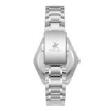 Beverly Hills Polo Club Men's Date Analog Watch with Dark Brown Dial and Silver Stainless Steel Band, BP3896X.340