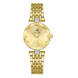 Beverly Hills Polo Club Women's Analog Watch with Light Champagne Dial and Gold Stainless Steel Band, BP3899X.110