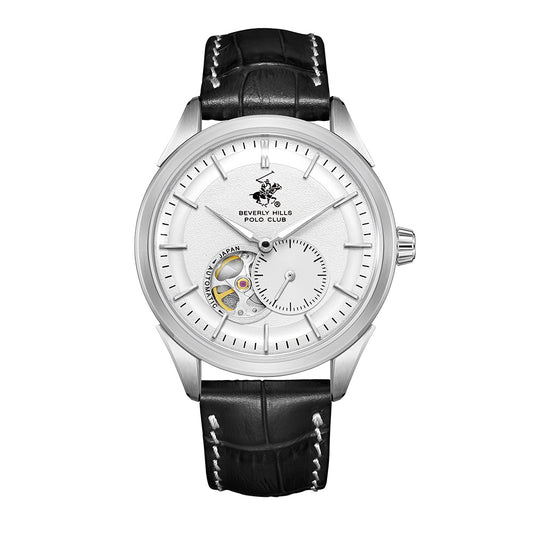 Beverly Hills Polo Club Men's Automatic Watch with Silver Dial and Black  Beverly Hills Polo Club Band, BP3901X.331