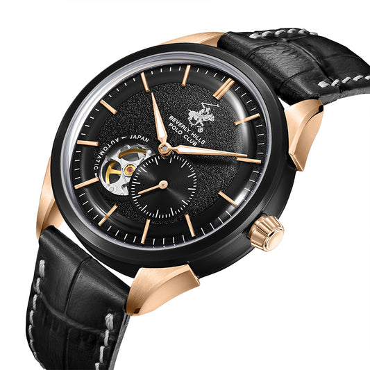 Beverly Hills Polo Club Men's Automatic Watch with Black Dial and Black  Beverly Hills Polo Club Band, BP3901X.551