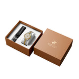 Beverly Hills Polo Club Men's Date Analog Watch with Grey Dial and Silver and Gold Stainless Steel and  Beverly Hills Polo Club Band, BP3911X.260