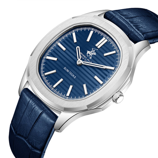 Beverly Hills Polo Club Men's Analog Watch with Dark Blue Dial and Dark Blue  Beverly Hills Polo Club Band, BP3919X.399