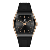 Beverly Hills Polo Club Men's Analog Watch with Black Dial and Black Silicone Band, BP3932X.851