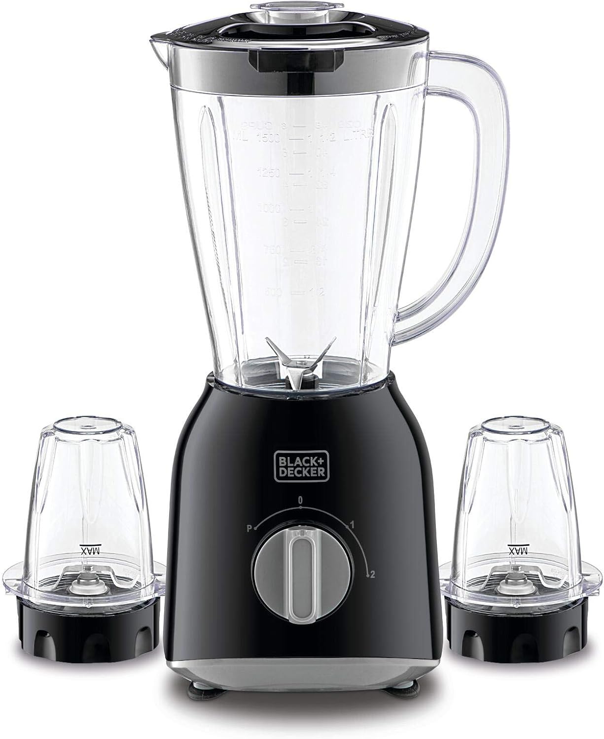 Black+Decker,400W 1.5 Blender with 2 x Grinder Mills, Black, BX365