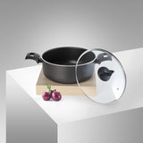 Black+Decker, 26cm Non-Stick Casserole Dish With Glass Lid, BXSCP26BME