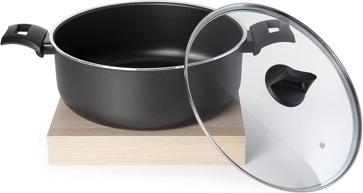 Black+Decker, 30cm Non-Stick Casserole Dish With Glass Lid,