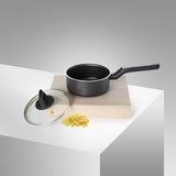 Black+Decker, 16cm Non-Stick Saucepan with Lid, BXSSP16BME