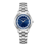Lee Cooper Women's Watch Analog Blue Dial with Silver Stainless Steel Band, LC08147.390