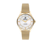 Beverly Hills Polo Club Women's Watch, Analog, Silver Dial, Gold Stainless Steel Strap, BP3242X.120