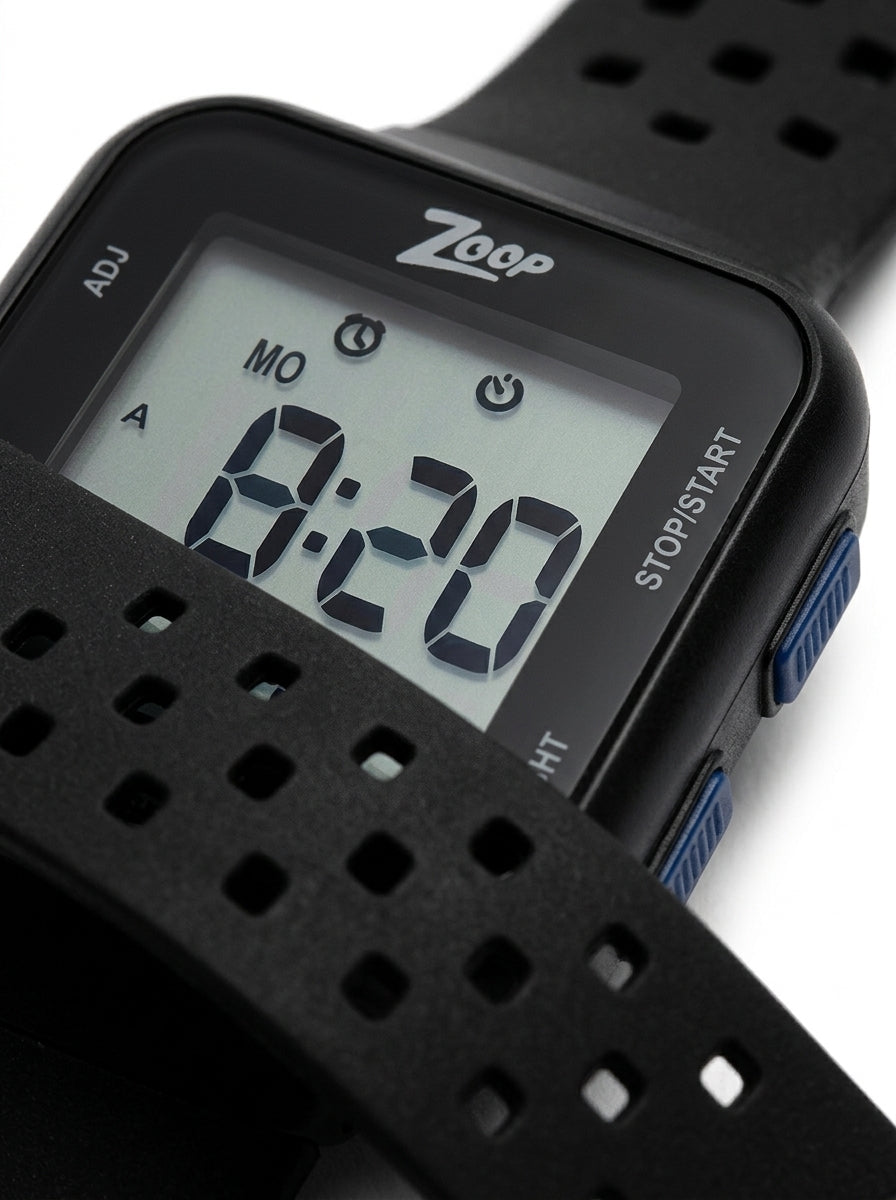 Zoop Digital Watch Kids Girls Watch with Black Dial and Black Strap, 16022PP03