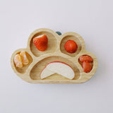 Milk It Baby, Bamboo Tiger Paw Suction Plate & Fork Set, Dusty Pink, MI-BAMTPDP006