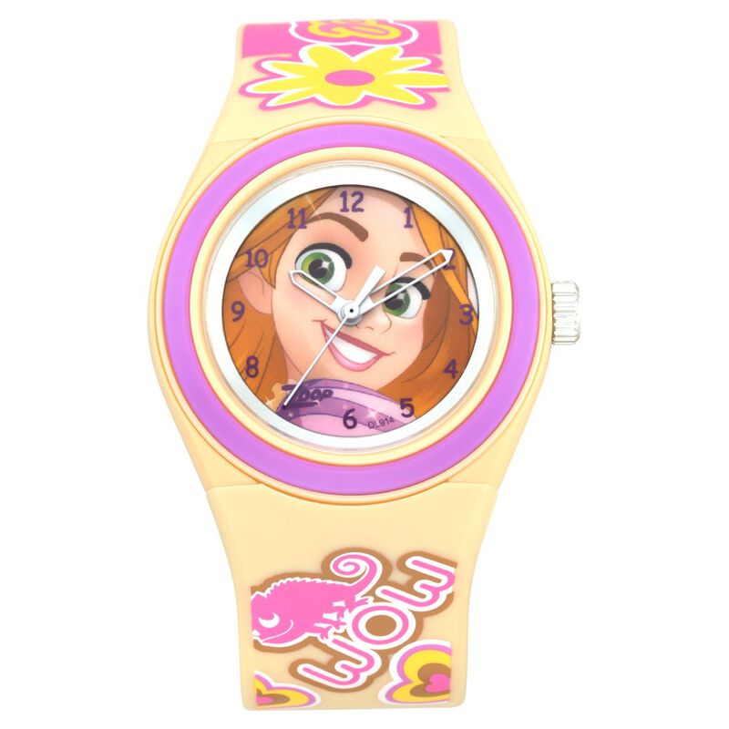 Zoop By Titan Kid's Disney Princess Watch Analog Multicolor Dial With Beige PU Strap, 4048PP44