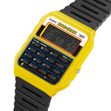 Casio Pac-Man Collection Unisex Calculator Watch Yellow Dial with Black Resin Band, CA-53WPC-1BDR