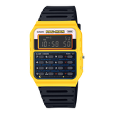 Casio Pac-Man Collection Unisex Calculator Watch Yellow Dial with Black Resin Band, CA-53WPC-1BDR