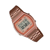 Casio Women's Watch Vintage Collection Digital, Rose Gold Dial Rose Gold Stainless Steel Strap, B640WCG-5DF