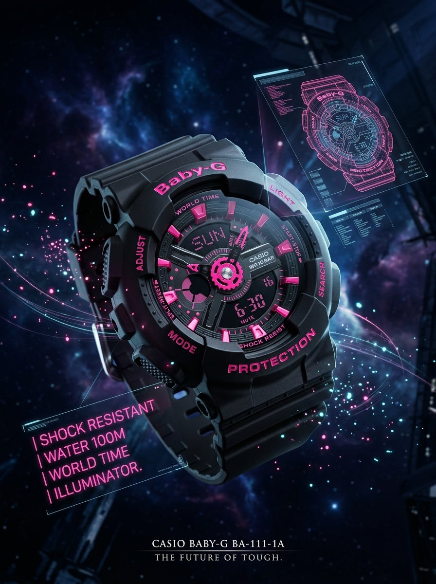 Baby-G Unisex Watch, BA-111-1ADR product image