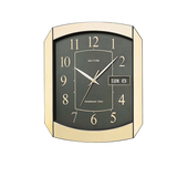 Rhythm Value Added Wall Clock | Westminster Chime & Strike, Day-Date Calendar | Gold, CFH102NR18