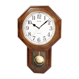 Rhythm Value Added Musical Wall Clock | Westminster Chime & Striking, Pendulum | Marble Grain, CMJ443NR06