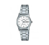 Casio, Womenâ€™s Watch Analog, White Dial Silver Stainless Band, LTP-V006D-7B2UD