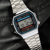 Casio Men's Watch Vintage Collection Digital, Grey Dial Silver Stainless Steel Strap, A168WA-1WDF product image