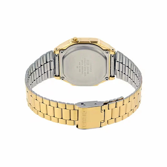 Casio, Unisex Watch Vintage Collection Digital, Mix Dial Gold Stainless Band, A168WEGC-3DF