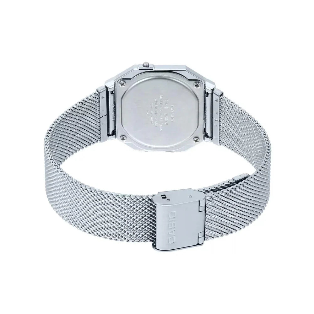 Casio Men's Watch Vintage Collection Digital, Silver Dial Silver Stainless Steel Strap, A700WM-7ADF product image