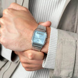 Casio, Men's Watch Vintage Collection Analog-Digital Blue Dial Silver Stainless Steel, 2A1MQYDF
