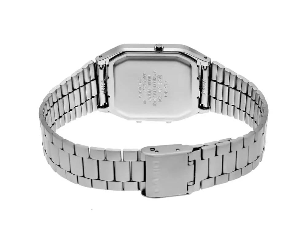 Casio, Men's Watch Vintage Collection Analog-Digital Blue Dial Silver Stainless Steel, 2A1MQYDF